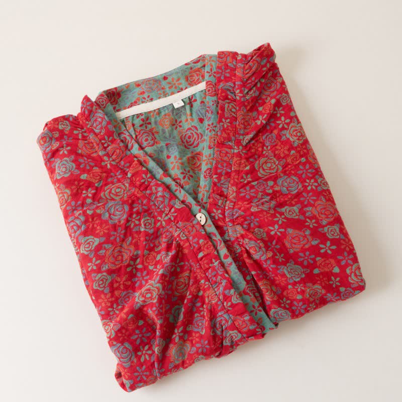 Romantic Rose Ruffled Cotton Nightdress - image 4