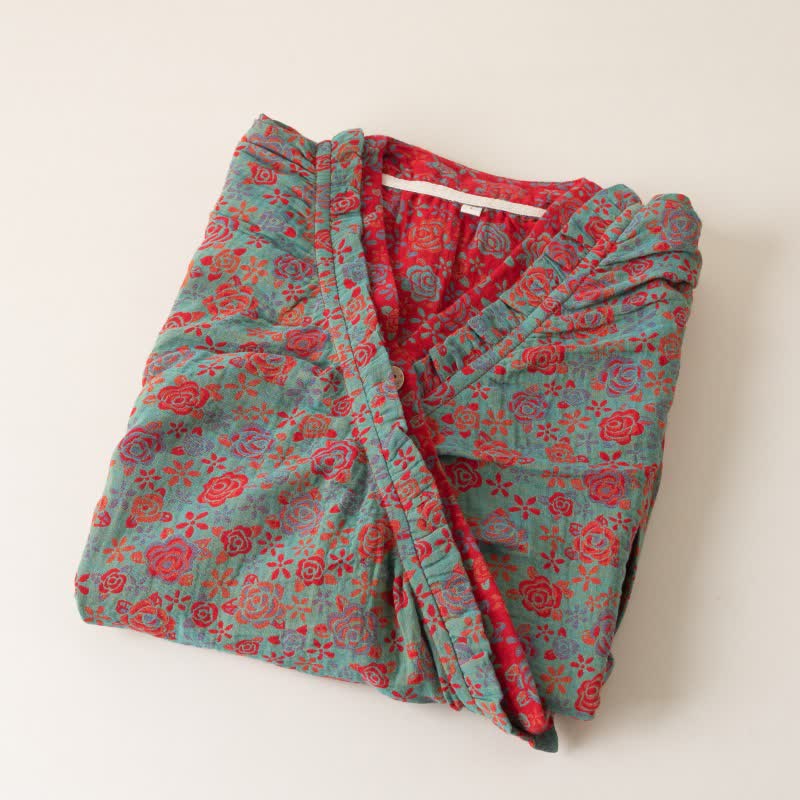 Romantic Rose Ruffled Cotton Nightdress - image 9