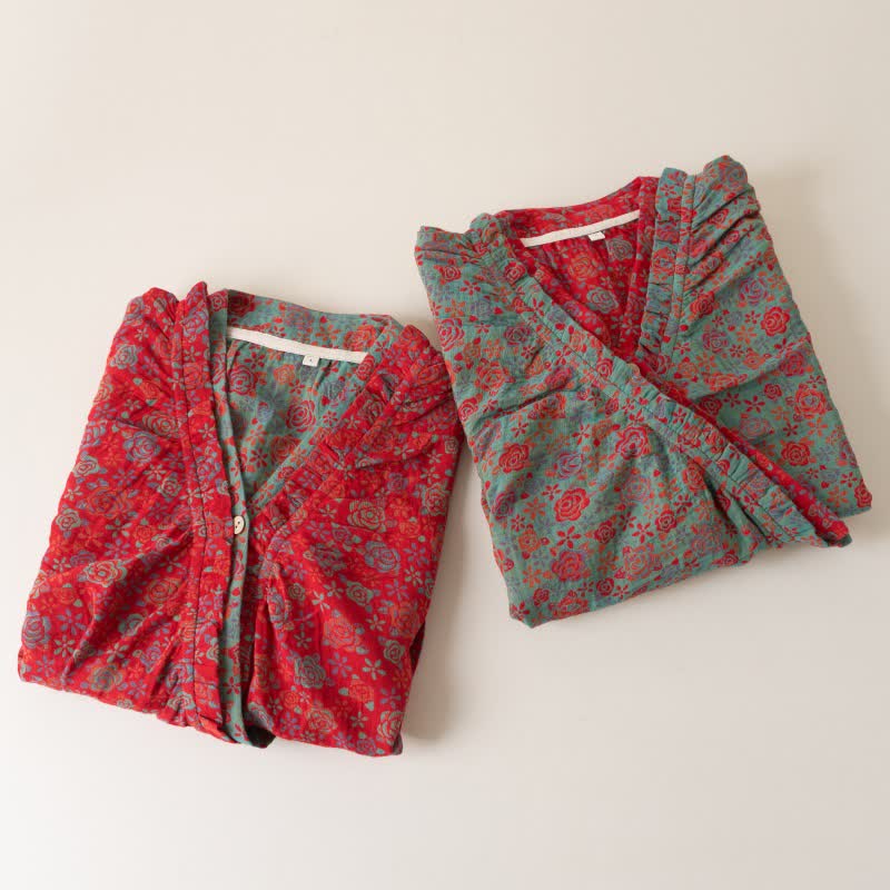 Romantic Rose Ruffled Cotton Nightdress - image 2