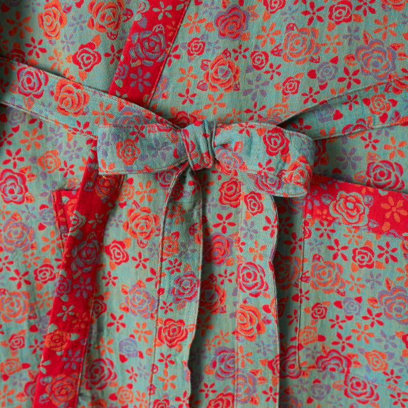 Romantic Rose Cotton Kimono Robe - image 17