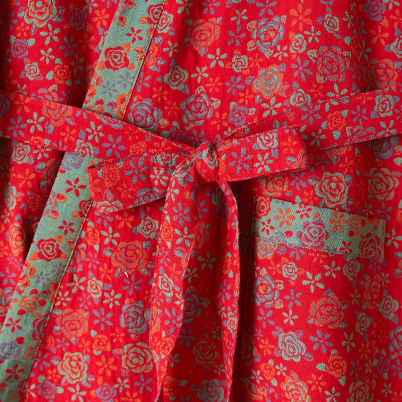 Romantic Rose Cotton Kimono Robe - image 9