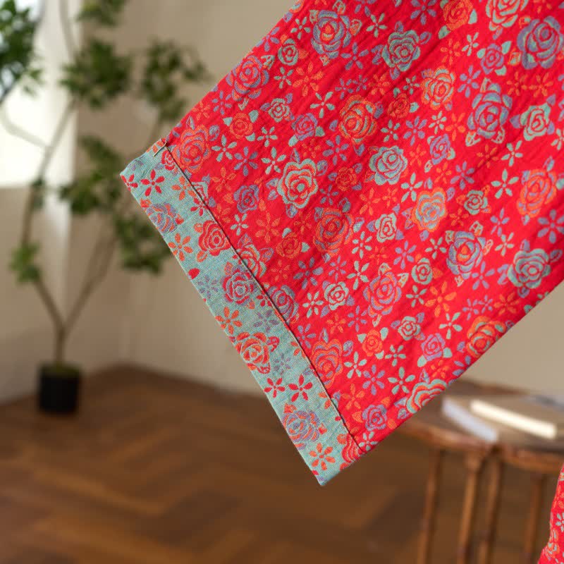 Romantic Rose Cotton Kimono Robe - image 8