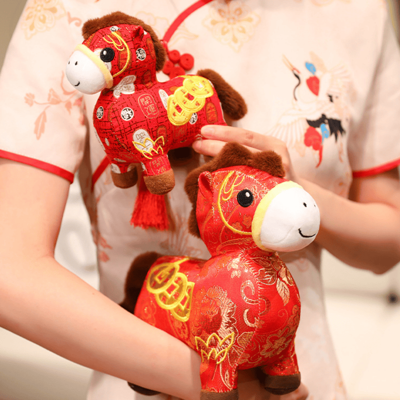 Chinese Zodiac Horse Plush Lucky Mascot Doll - image 6