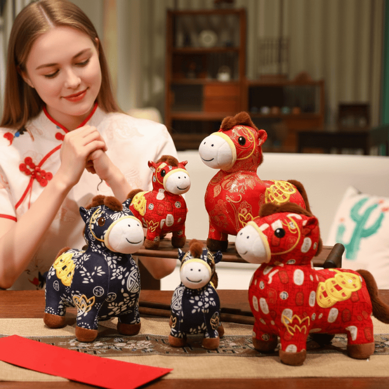 Chinese Zodiac Horse Plush Lucky Mascot Doll - image 0