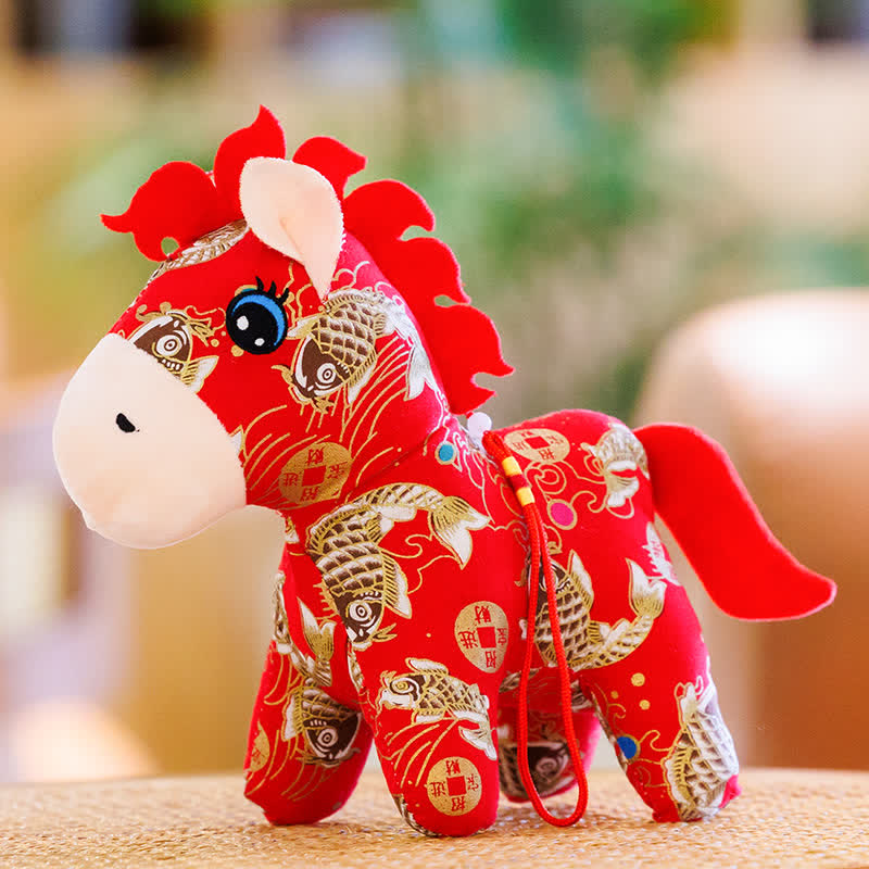 Traditional Chinese Zodiac Horse Plush Toy - A - 4PCS - 12"H - image 5