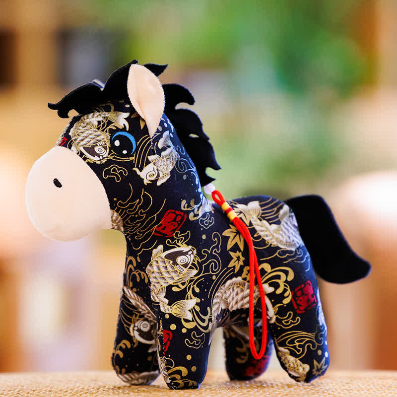 Traditional Chinese Zodiac Horse Plush Toy - B - 4PCS - 12"H - image 6