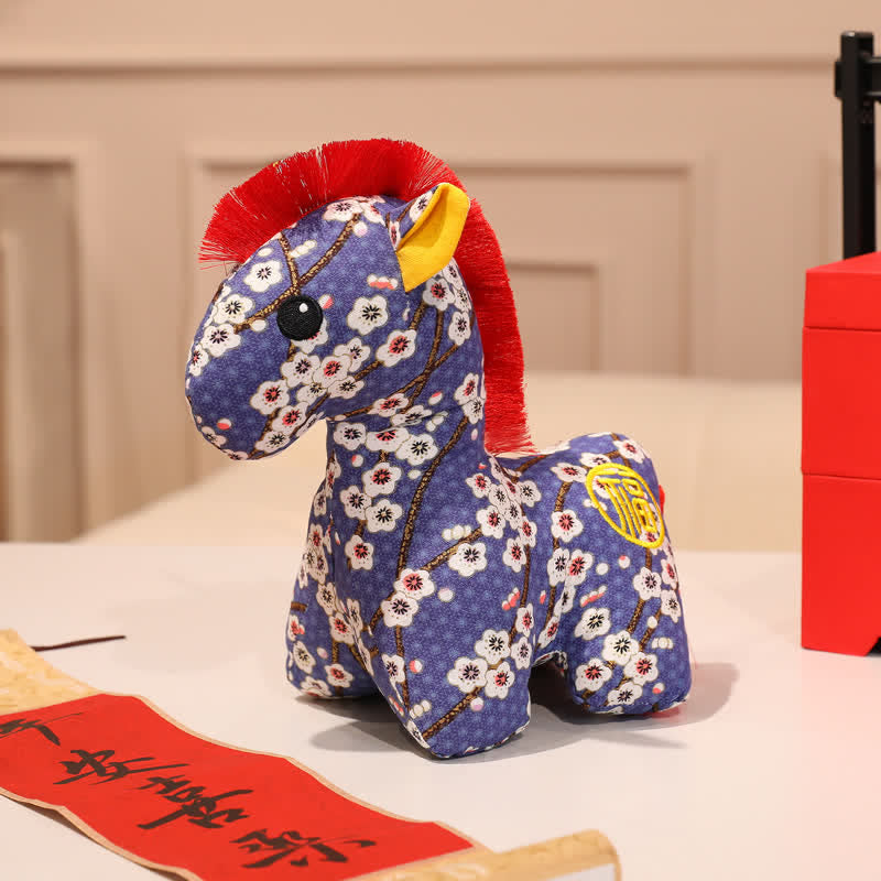 Handmade Auspicious Zodiac Mascot Decor - Blue Plum Blossom - 5PCS - 10"H - image 9