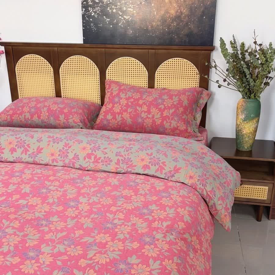 Country Gardenia Floral Cotton Gauze Bedding Set(4PCS) - image 3