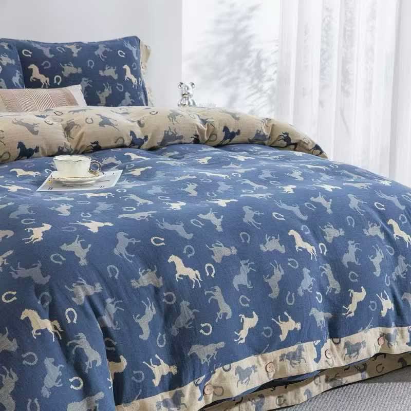 Whimsical Pony Cotton Gauze Bedding Set(4PCS) - image 2
