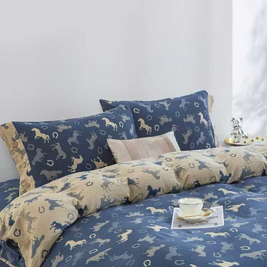 Whimsical Pony Cotton Gauze Bedding Set(4PCS) - image 1