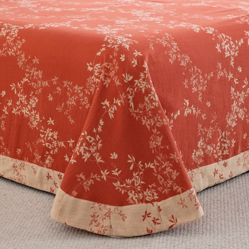 Country Leaf Cotton Gauze Bedding Set(4PCS) - image 11