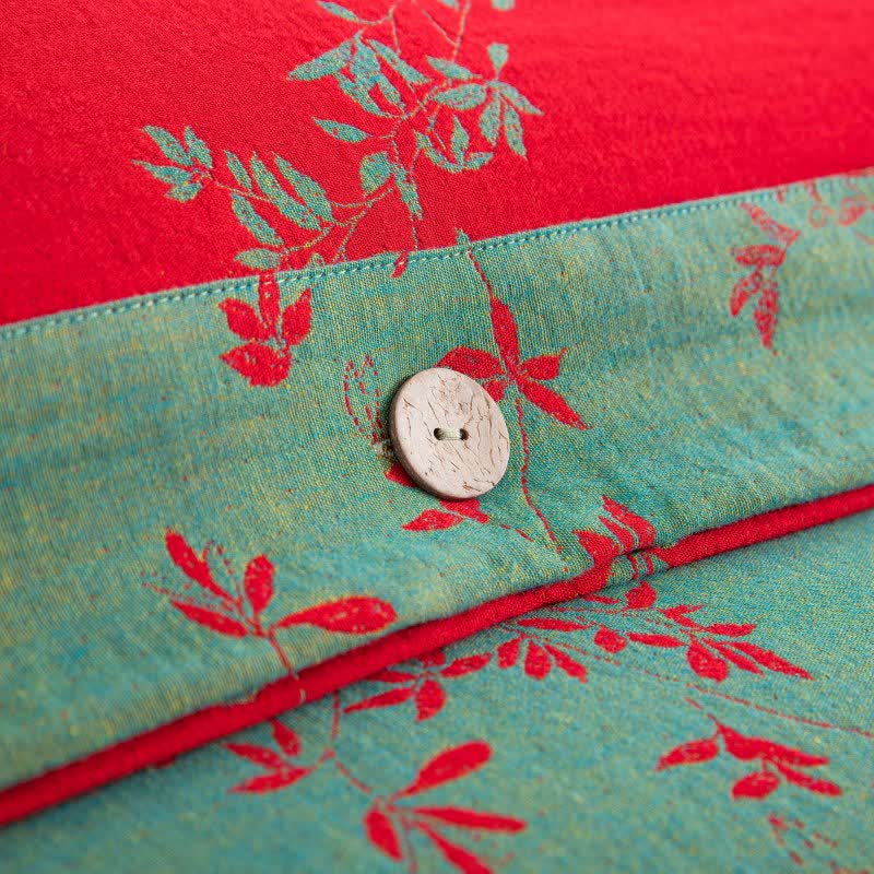 Country Leaf Cotton Gauze Bedding Set(4PCS) - image 6