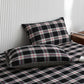 Classic Big Plaid Cotton Sheet Bedspread - Black - 2PCS Pillowcases - 19" x 29" - image 3