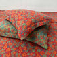 Pastoral Floral Cotton Reversible Sheet Bedspread - Red - 2PCS Pillowcases - 19" x 29" - image 4