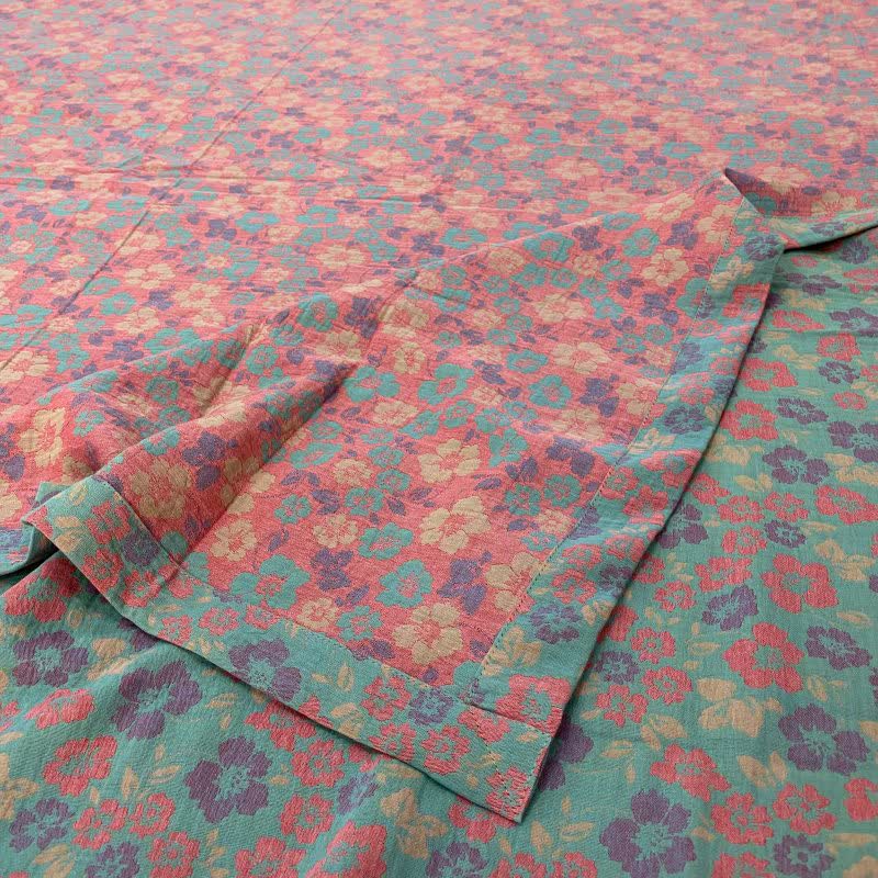 Pastoral Floral Cotton Reversible Sheet Bedspread - image 8