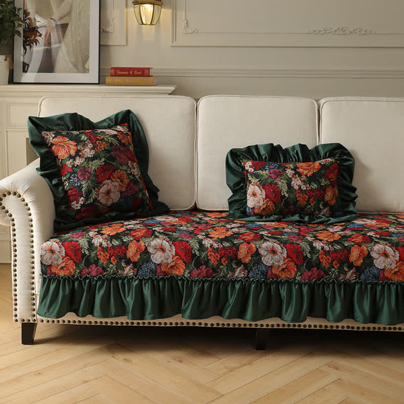 Country Style Floral Ruffled Throw Pillow - image 16