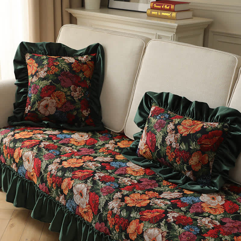 Country Style Floral Ruffled Throw Pillow - image 15