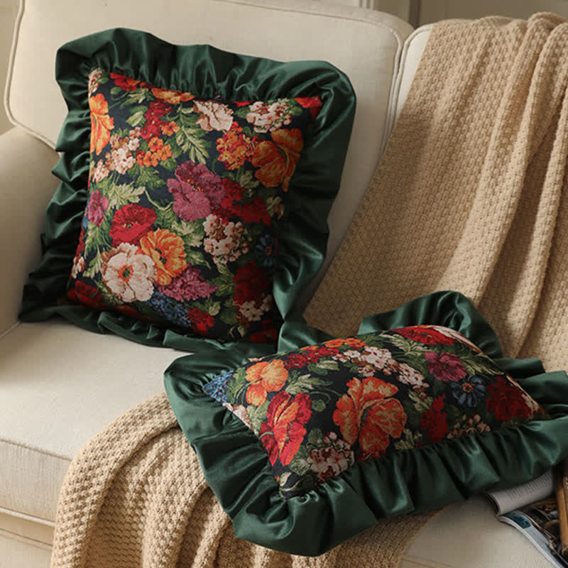 Country Style Floral Ruffled Throw Pillow - image 13