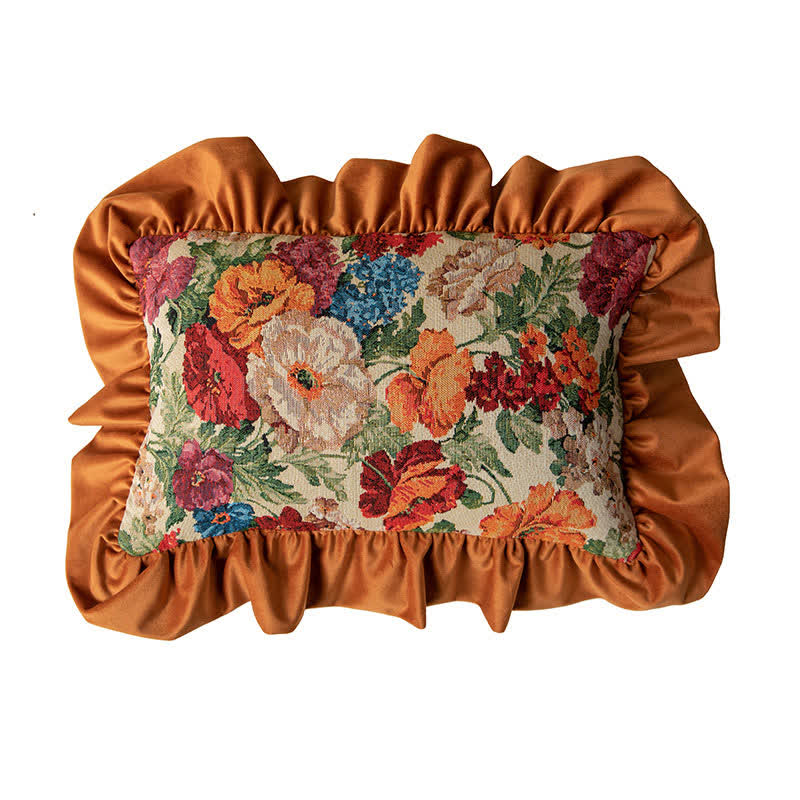 Country Style Floral Ruffled Throw Pillow - image 11