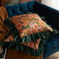 Vintage Floral Jacquard Ruffled Throw Pillow - image 3