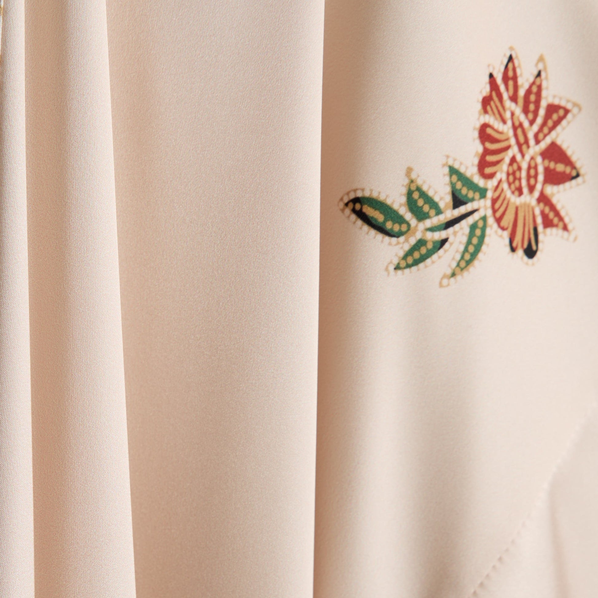 Sunshine Serenity Oriental Floral Bird Kimono Style Bathrobe - image 5