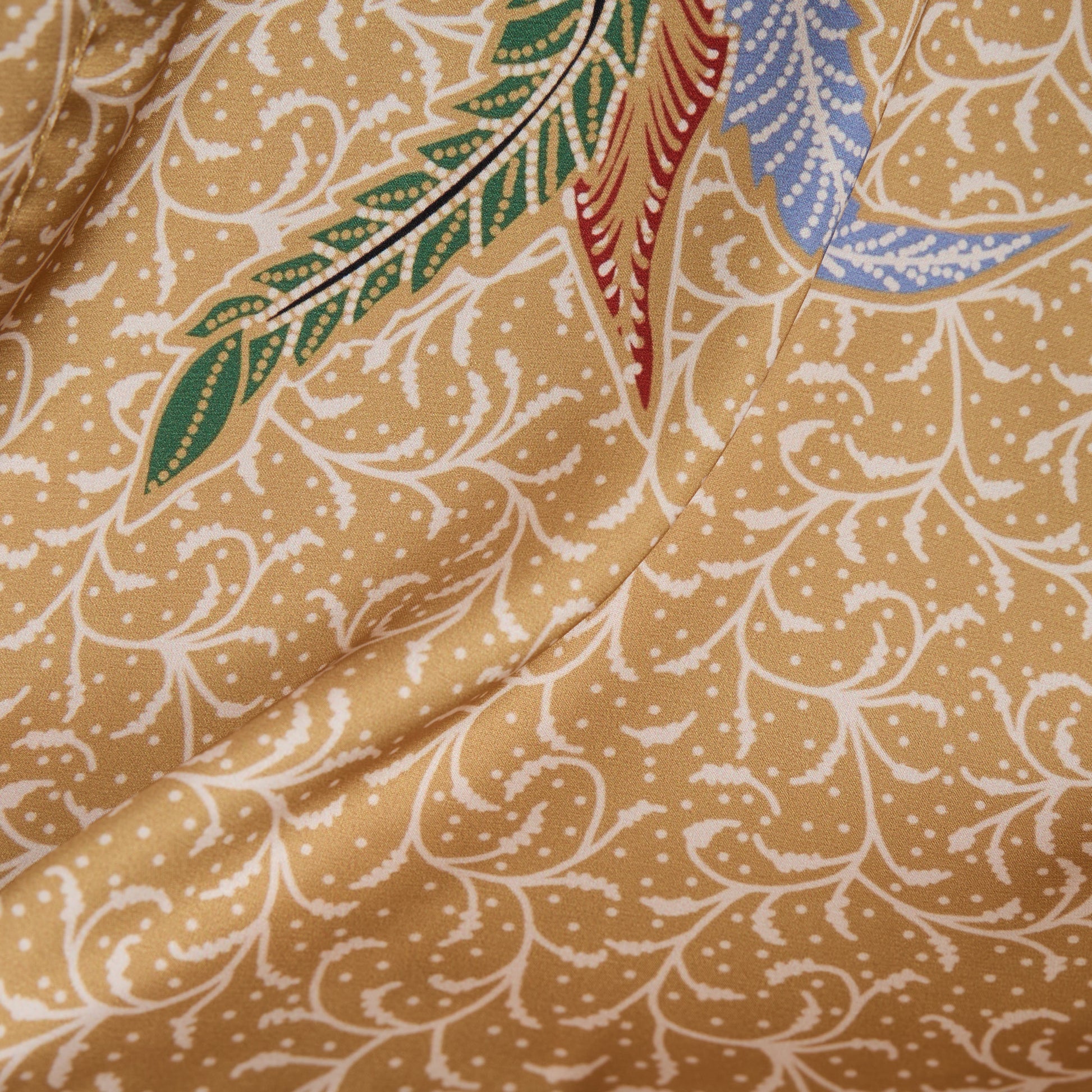 Sunshine Serenity Oriental Floral Bird Kimono Style Bathrobe - image 11
