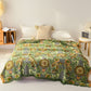 Garden-Inspired Floral Cotton Gauze Tassel Blanket - image 1