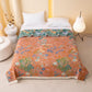 Flourishing Floral & Leaf Cotton Gauze Blanket - image 2