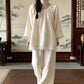 Minimalist Solid Color Cotton Loungewear Set - image 2
