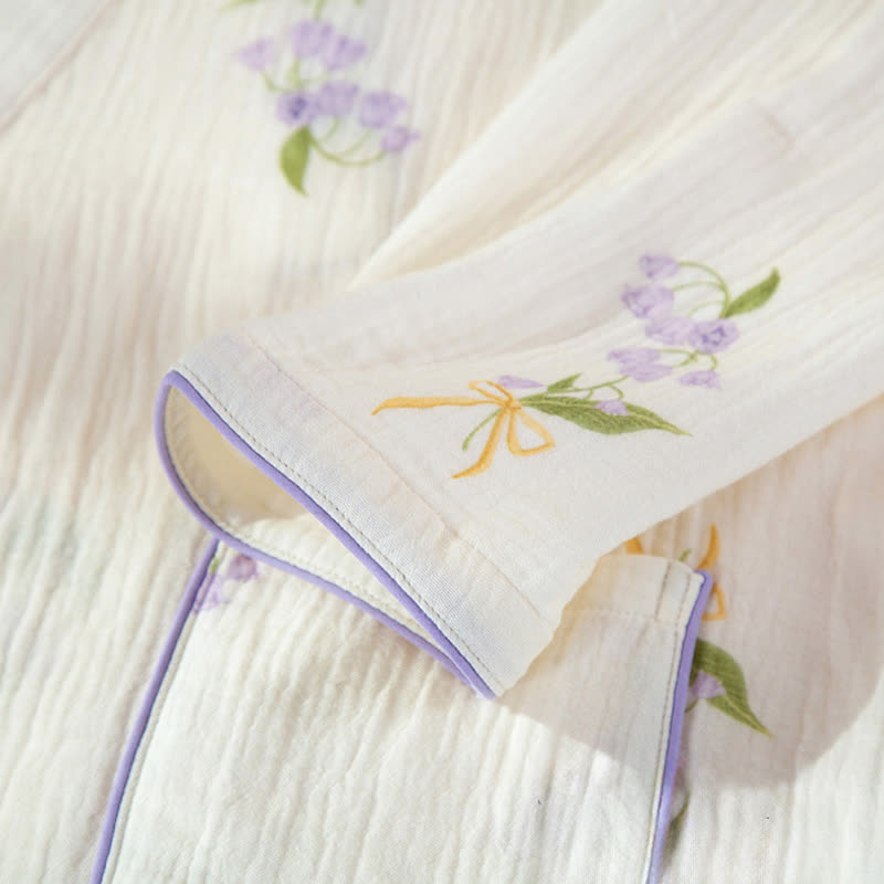 Lily of the Valley Cotton Loungewear Set - image 3