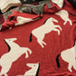 Artistic Equestrian Silhouette Throw Blanket - image 5