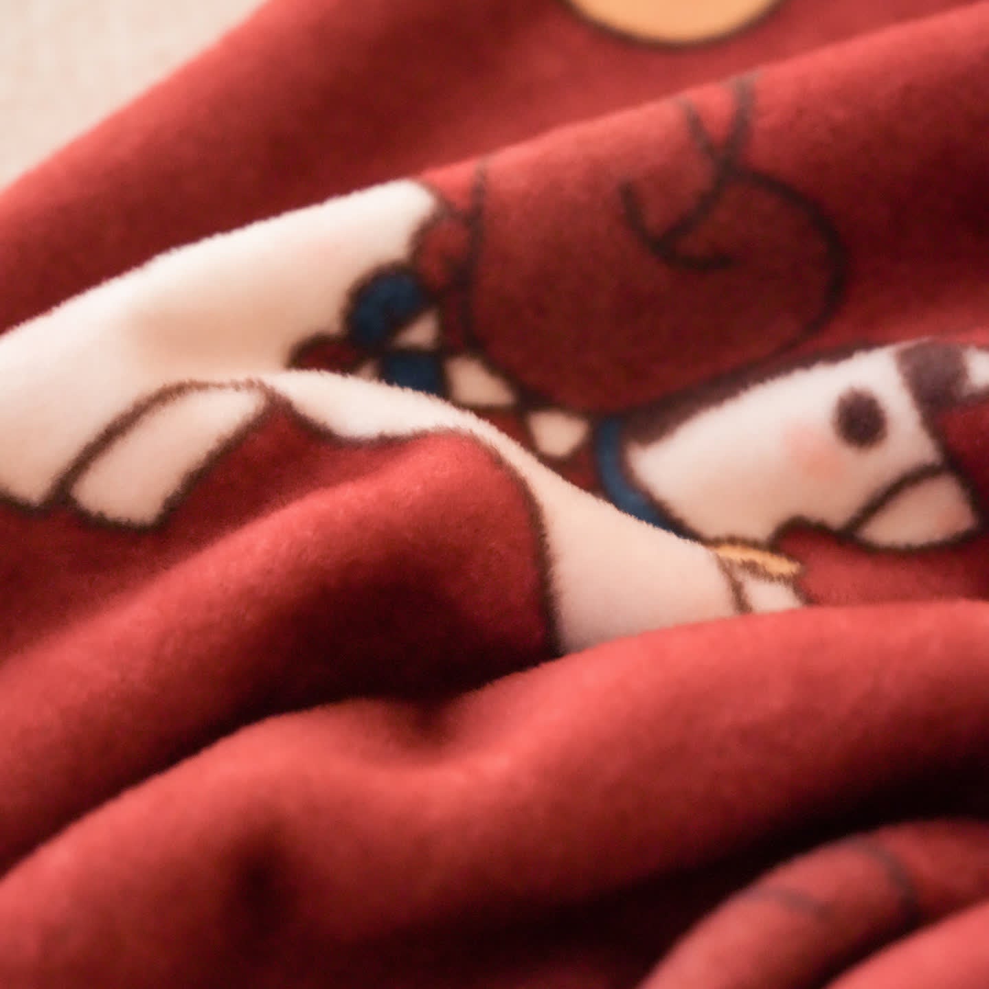 Faux Wool Trojan Horse Reversible Throw Blanket - image 9