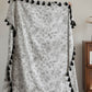 Subtle Floral Jacquard Cotton Linen Blanket - image 3