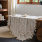 Floral Leaf Jacquard Cotton Linen Blanket - image 4
