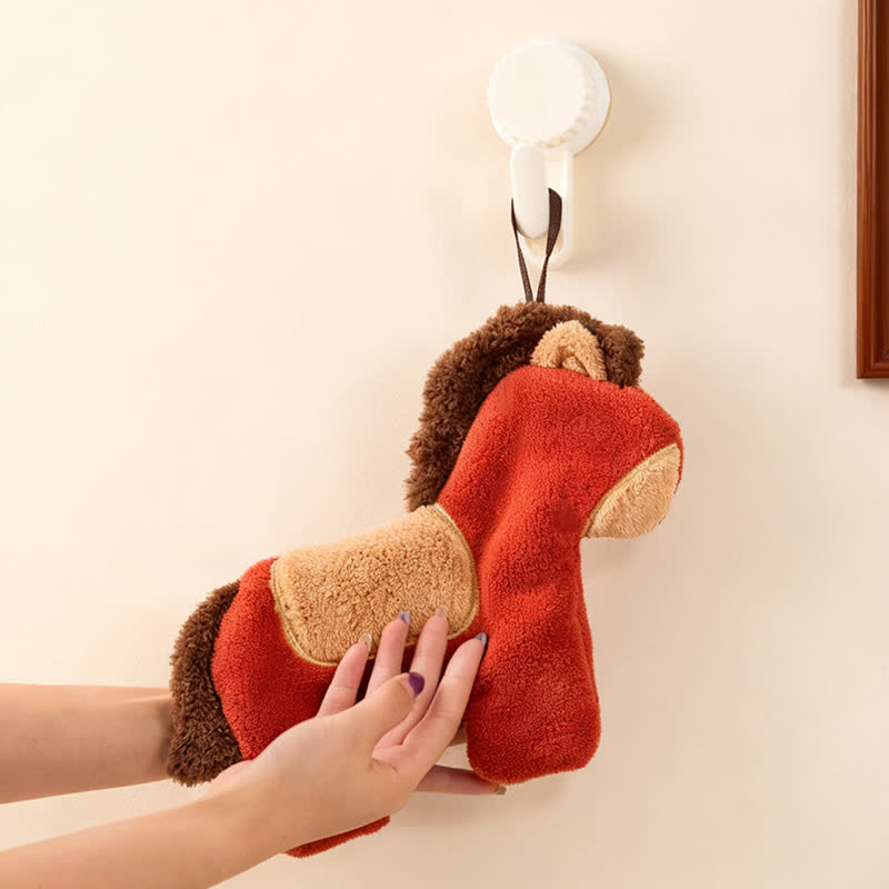 Pony Hangable Kitchen Bathroom Hand Towel - image 1