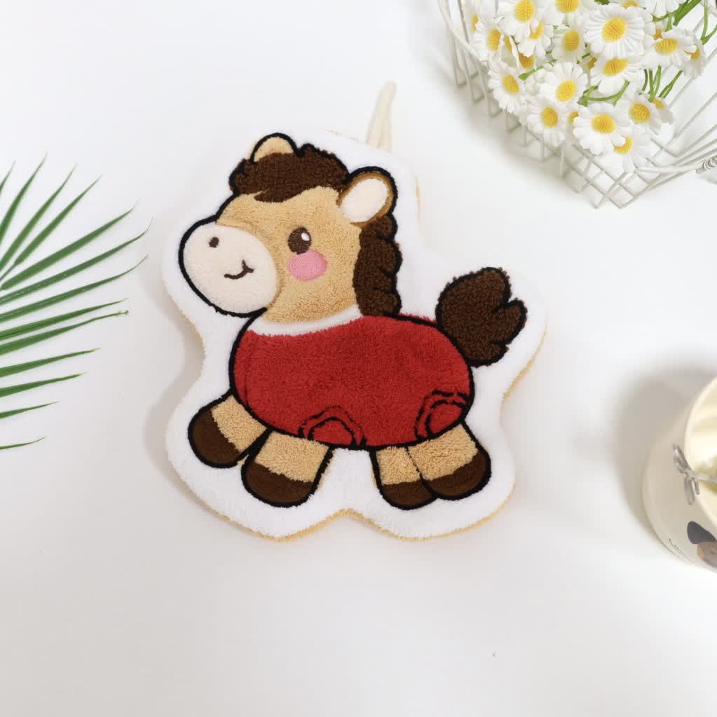 Cartoon Pony Hangable Bathroom Hand Towel - image 3