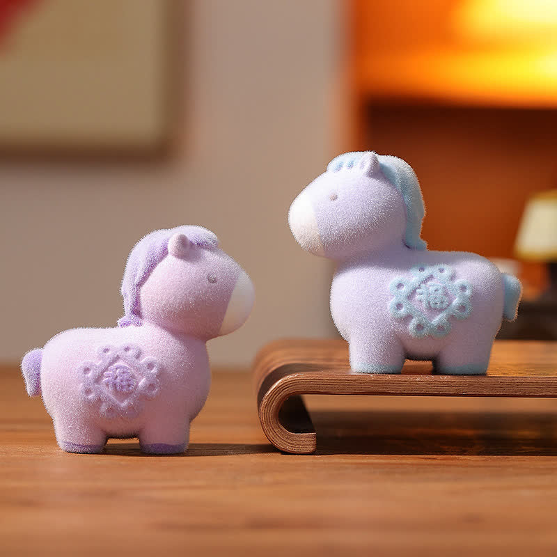 Flocked Pony Resin Decorative Ornament - image 3