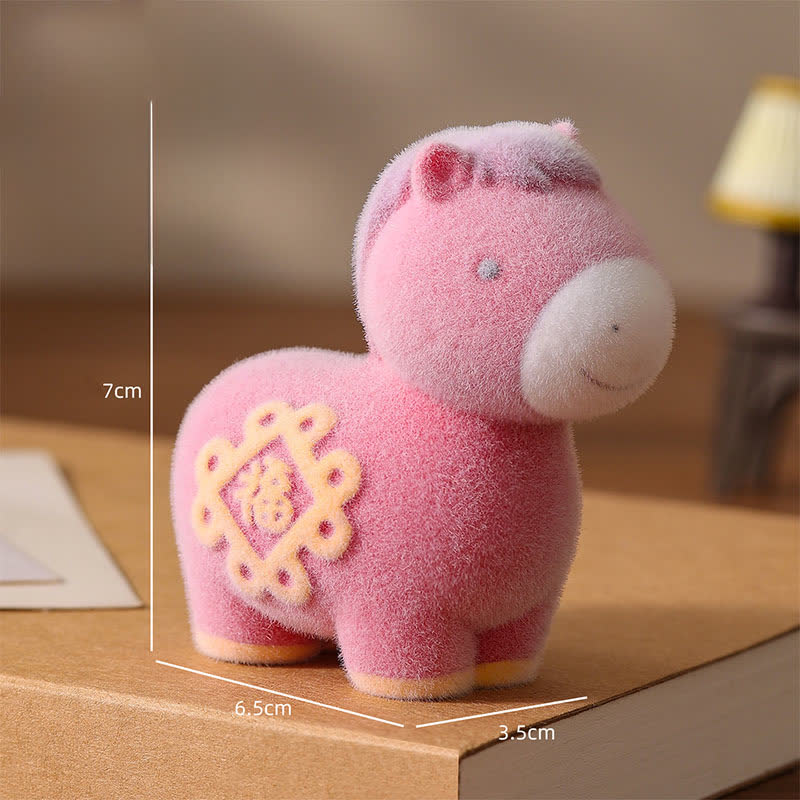 Flocked Pony Resin Decorative Ornament - Red - 1PC - 1.38"W x 2.56"L x 2.75"H - image 5