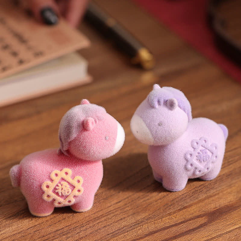 Flocked Pony Resin Decorative Ornament - image 4