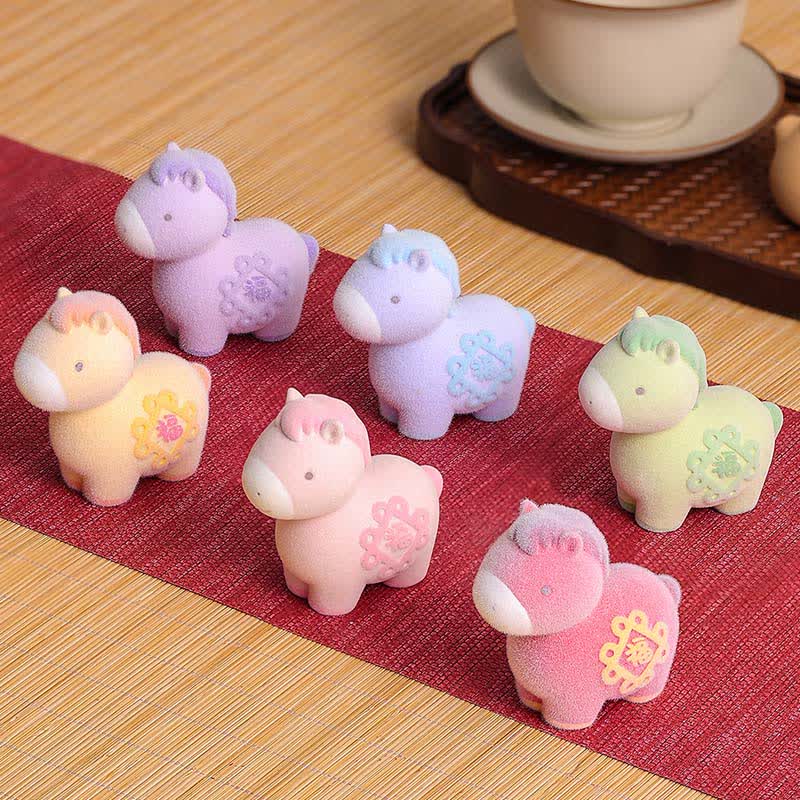 Flocked Pony Resin Decorative Ornament - image 2