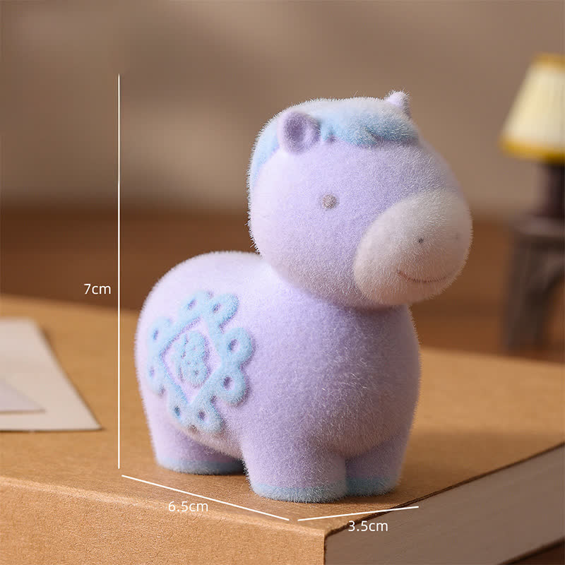 Flocked Pony Resin Decorative Ornament - Blue - 1PC - 1.38"W x 2.56"L x 2.75"H - image 8