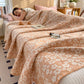 Refresh Floral Cotton 3-Layer Gauze Quilt - Orange - Queen - image 5