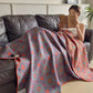 Vintage Bohemian Cotton 3-Layer Gauze Quilt - image 3