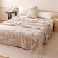 Elegant Floral Jacquard Cotton 3-Layer Gauze Quilt - Camel - Queen - image 7
