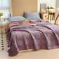 Vintage Bohemian Cotton 3-Layer Gauze Quilt - image 1