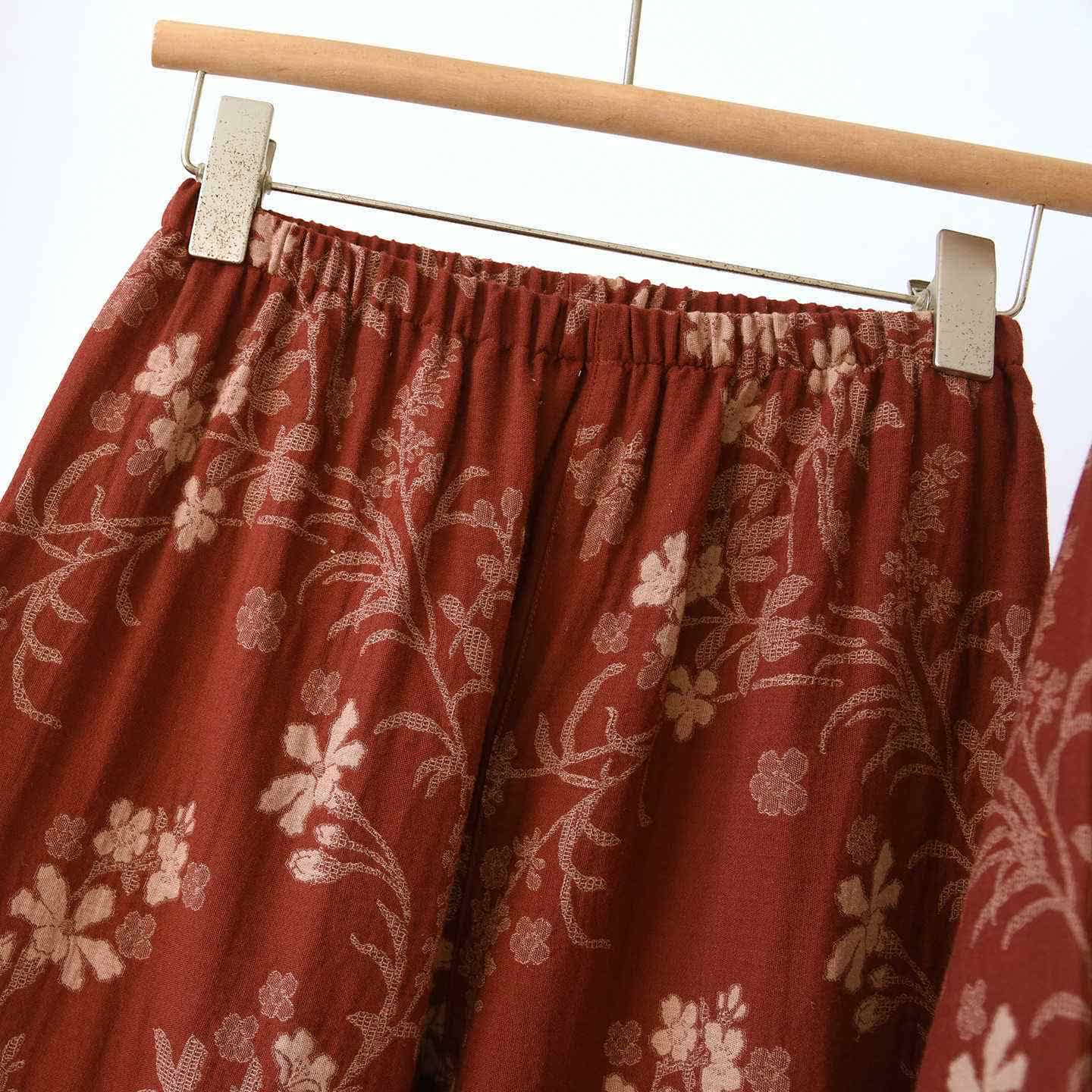 Plum Blossom Jacquard Cotton Gauze Pajamas - image 7