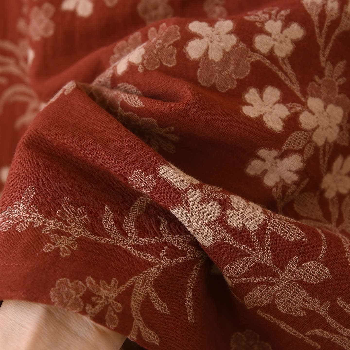 Plum Blossom Jacquard Cotton Gauze Pajamas - image 6