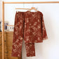 Plum Blossom Jacquard Cotton Gauze Pajamas - image 4