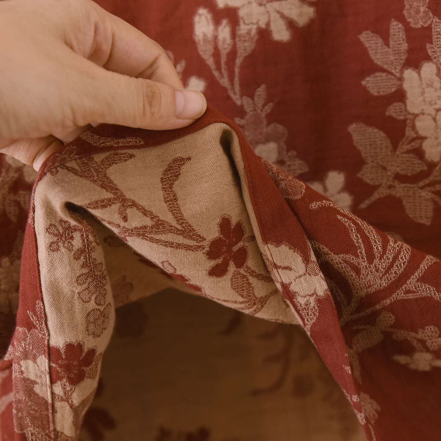 Plum Blossom Jacquard Cotton Gauze Pajamas - image 8