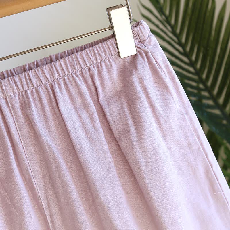 Solid Color Ruffled Tank Pajama Set - image 14